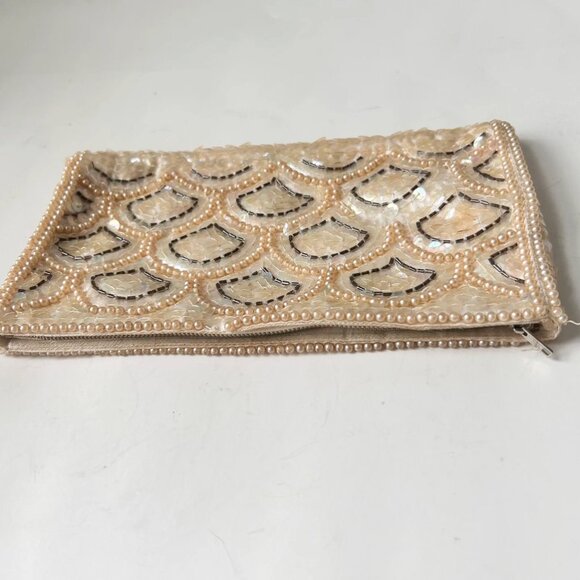 Vintage Sequin Zippered Pouch - Picture 2 of 7